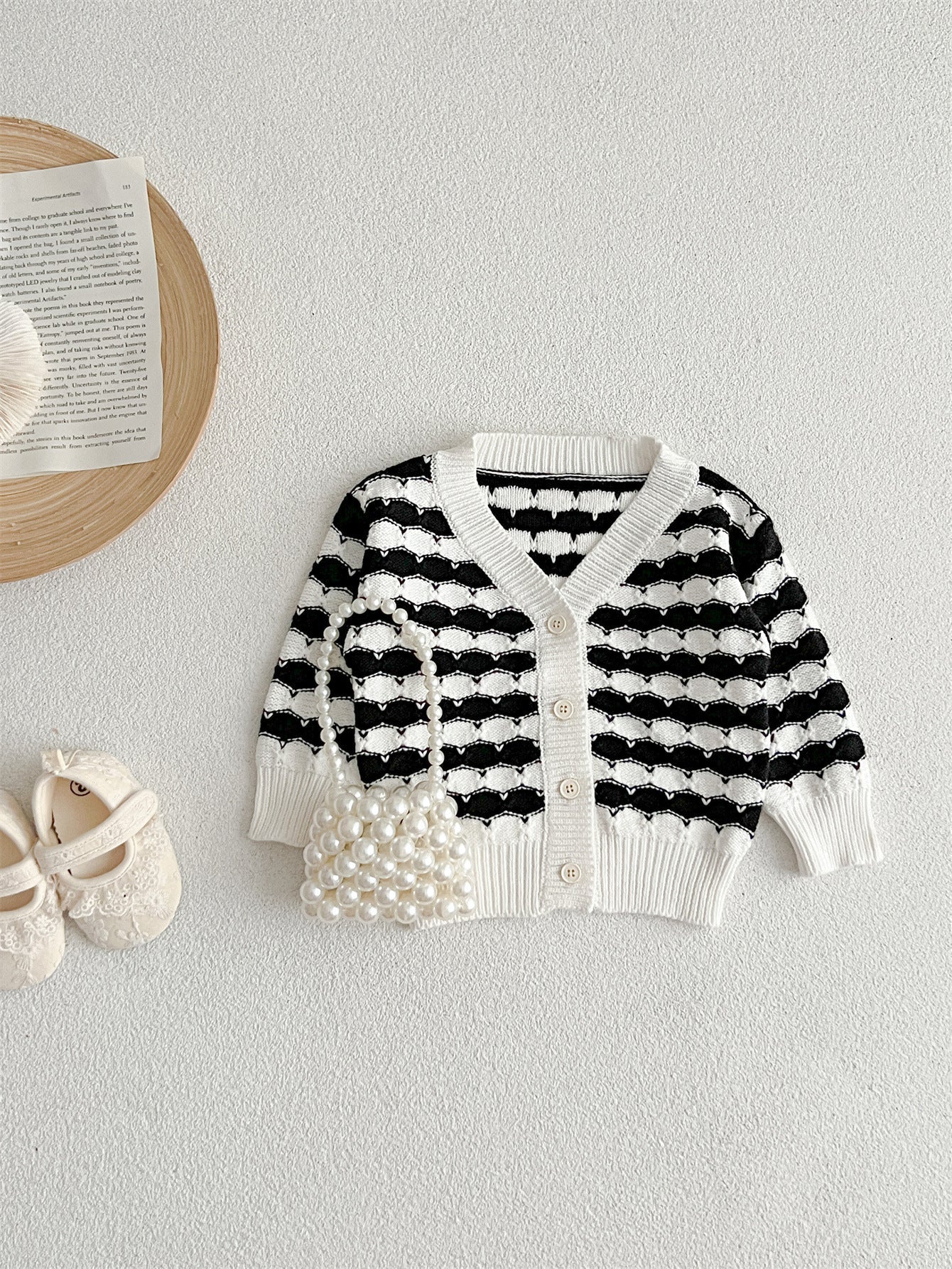 Infant Baby Boys And Girls Stripe Long-Sleeved Cardigan-2