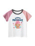Ice-Cream Cartoon Print Girls’ T-Shirt In European And American Style For Summer-0