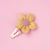 Girls Woolen Sunflower One Word Hair Clips Accessory-5