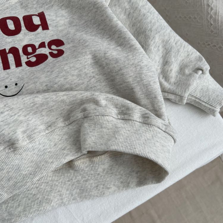 Baby Slogan Print Pattern O-Neck Pullover Hoodie-5