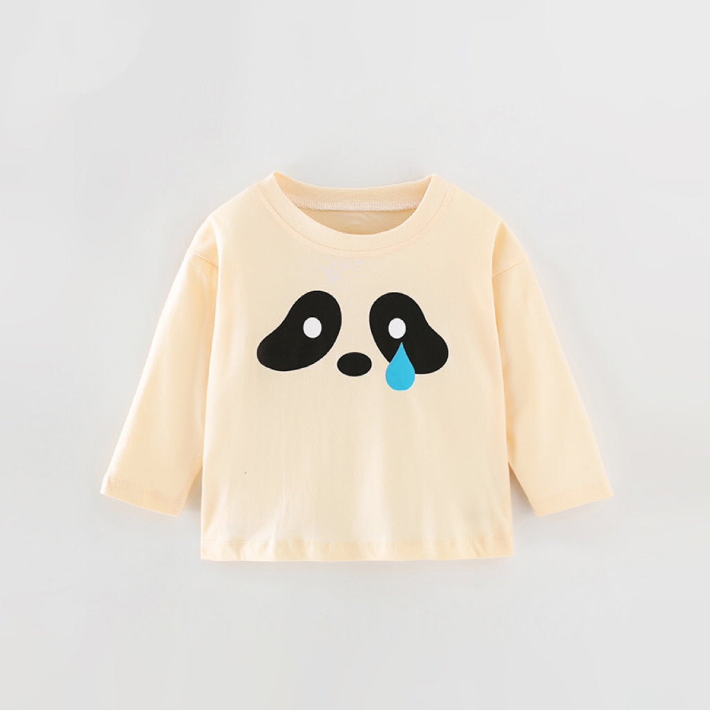 Baby Cute Pattern Solid Color Long Sleeve Spring Autumn Shirt-4