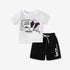 Baby And Kids Boys Alligator Cartoon Short Sleeves Top And Shorts 2-Piece Casual Clothing Set-0