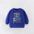 Boys Cartoon Pattern Printing Crew Neck Casual Pullover-4