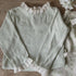 Baby Solid Color Mesh Patched Design Knitwear-5