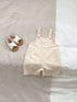 New Arrival Summer Baby Kids Unisex Solid Color Cotton Overalls Onesies-1