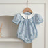 New Arrival Summer Girls Peter Pan Collar Short Sleeves Onesies And Dress – Princess Sister Matching Set-4