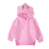 Baby Solid Color Animal Ear Patch Design Autumn Korean Style Hoodie-5