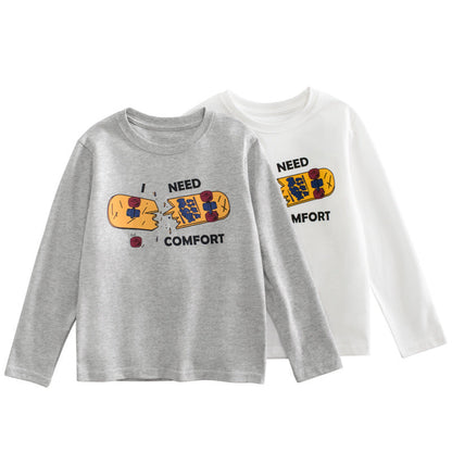 Baby Boy And Girl Print Pattern Autumn New Style Tops-0