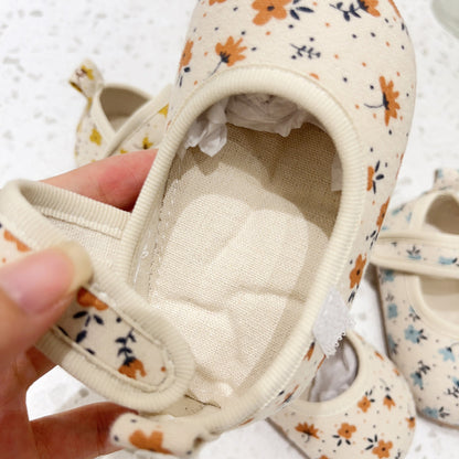 Floral Design Baby Girl Toddler Shoes-4