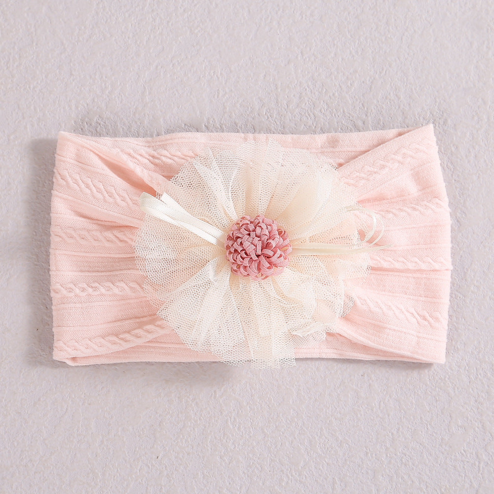 Baby Lace Floral Elastic Cotton Headband-5