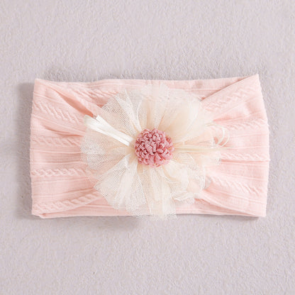 Baby Lace Floral Elastic Cotton Headband-5