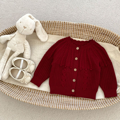 Handmade Knitted Cardigan With Onesies Sets-5