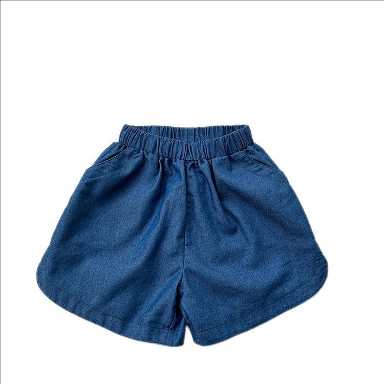 Summer New Arrival Unisex Blue Denim Shorts-5