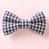 Girls Plaid Pattern Bow Tie Hair Fabric Clips Handmade Accessory-5