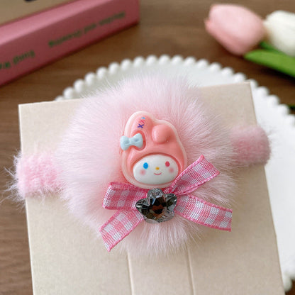 Cartoon Doll Rhinestone Bow Hairband-5