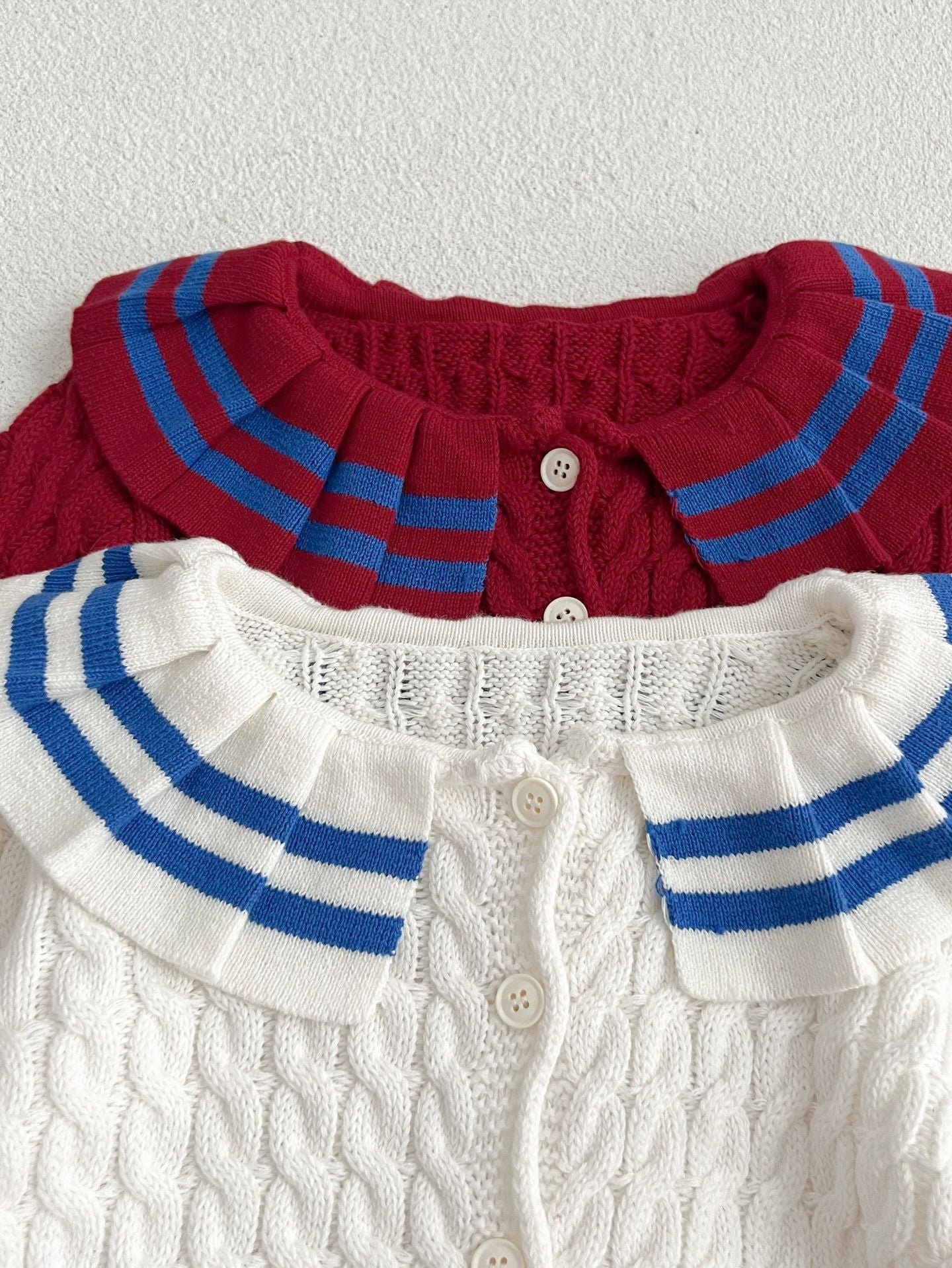 Sailor Style Striped Pattern Single Breasted Cardigan-5