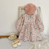 Baby Girl Flower Print Pattern Mesh Patchwork Design Onesies & Dress-5