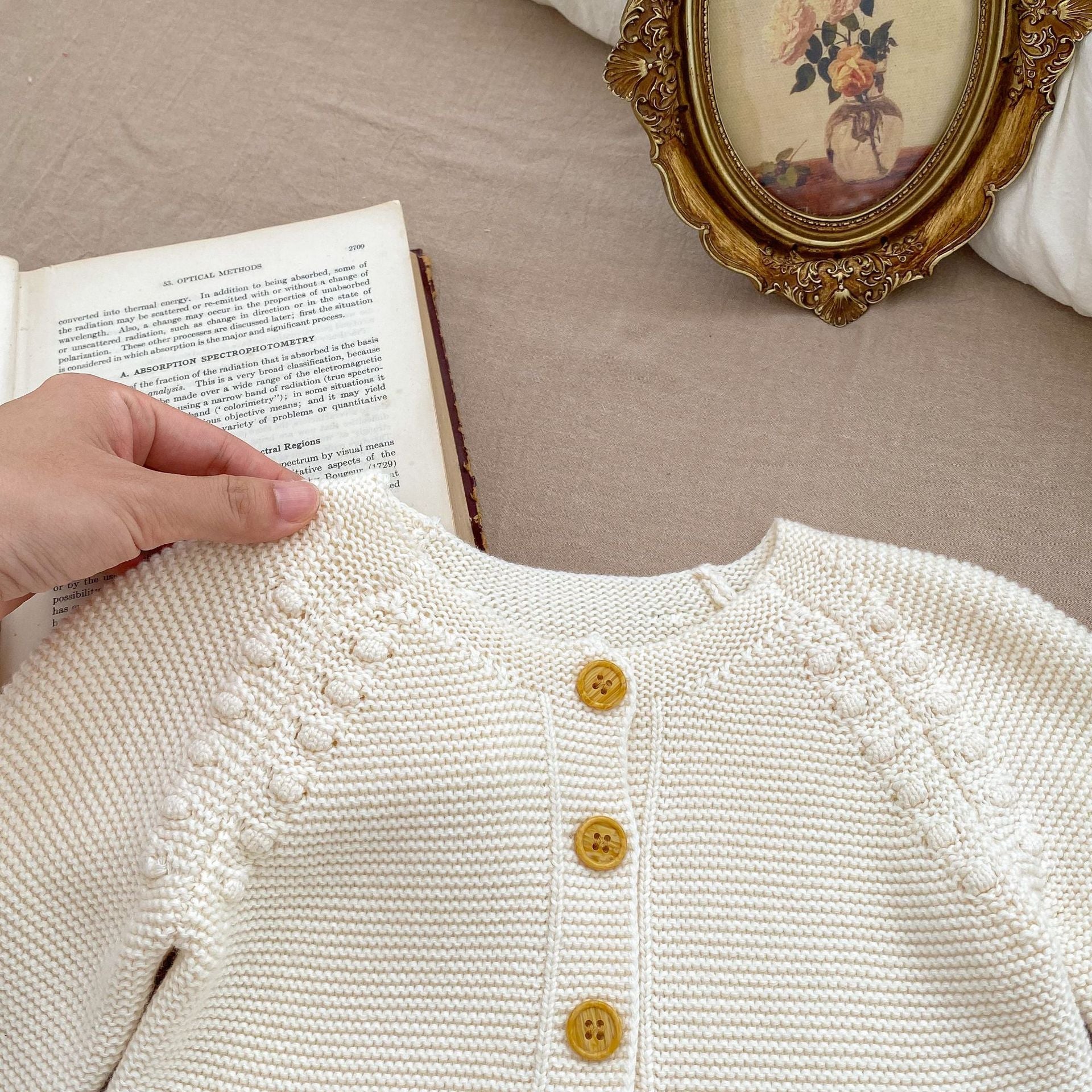 Infant Baby Girl In New Autumn Long-Sleeved Cardigan-5