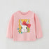 Baby Girl Cute Bunny Print Pattern Fashion Pullover Long Sleeve Hoodies-0