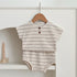 Baby Kids Unisex Striped Short Sleeves Top And Shorts Casual Clothing Set-4