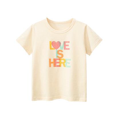 Letters Print Girls’ T-Shirt In European And American Style For Summer-0