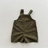 New Arrival Summer Baby Kids Unisex Solid Color Cotton Overalls-2