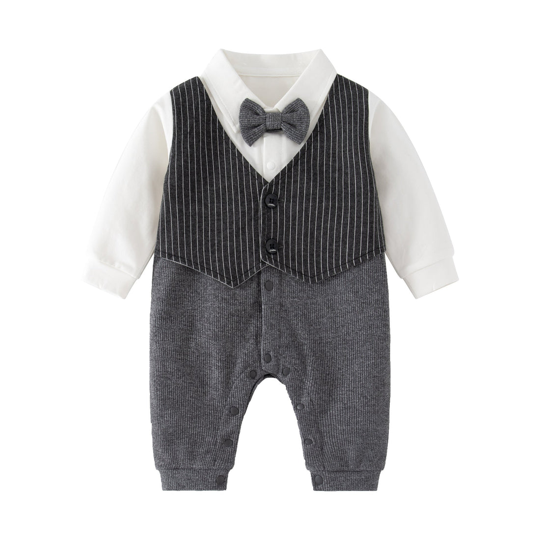 Autumn Baby Gentleman Birthday Clothes Romper-0