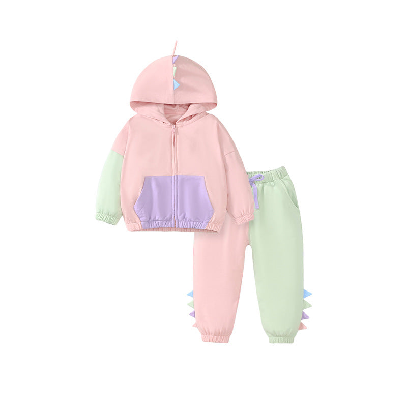 Baby Girl Hoodie Cardigan With Pants Clothing Sets-5