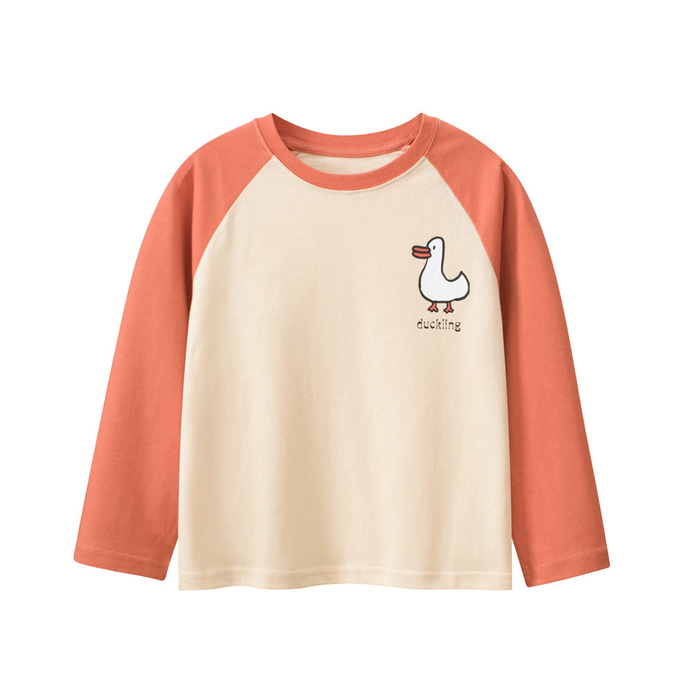 Unisex Kids Cartoon And Letters Logo Crew Neck Long Sleeves Sweatshirt-0