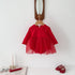 Spring New Design Baby Red Long Sleeves Mesh Onesie Dress For Girls-4