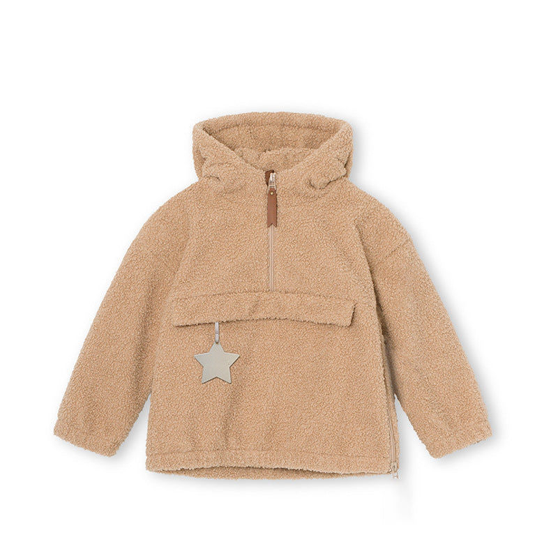 Kids Teddy Pattern Winter Hoodie Coat-1