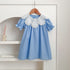 New Design Summer Girls Hollow Out Flower Collar Short Sleeveless Onesies And Short Sleeves Dress – Sister Matching Clothing Set-4