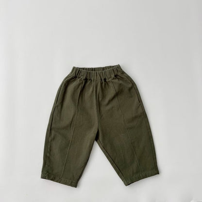 Baby Solid Color Spring Autumn Casual Fashion Carrot Pants-4