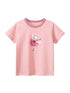 Rabbit Dancer Printing Girls’ T-Shirt In European And American Style For Summer-0