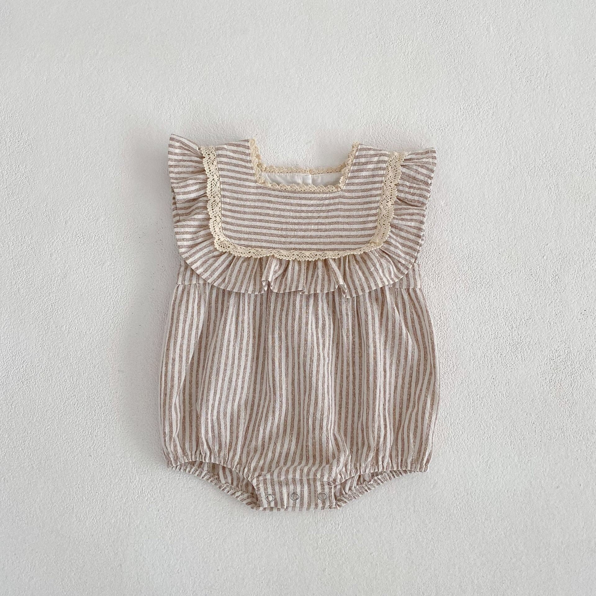 Baby Striped Pattern Sleeveless Princess Dress &amp; Onesies-5