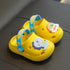 Baby Cartoon Animal & Rainbow Patched Pattern Colorful Soft Bottom Slippers-3