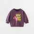 Baby Dinosaur And Letter Print Pattern Casual Cotton Hoodie-1