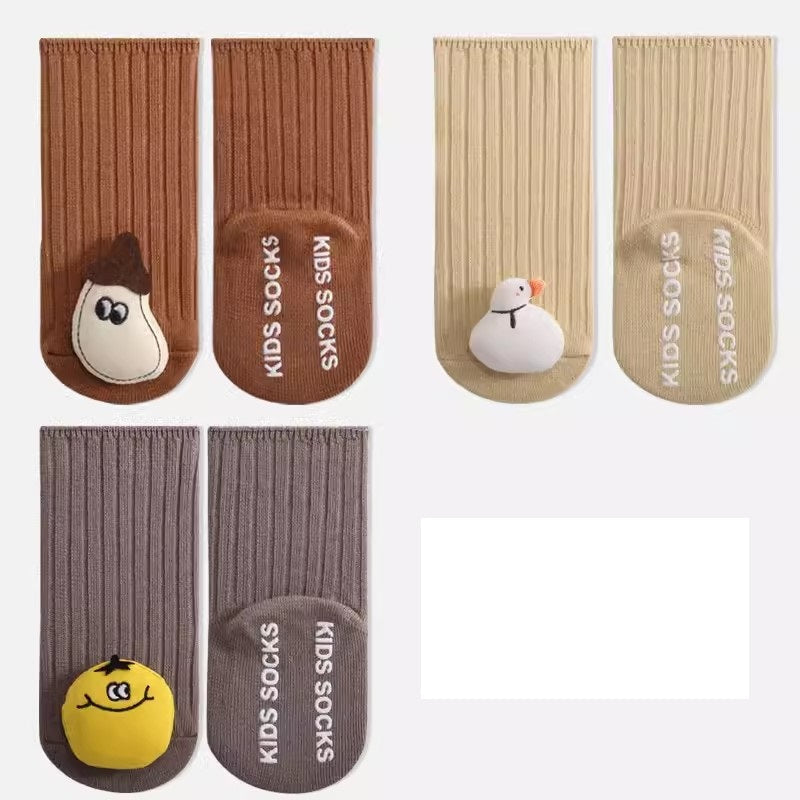 Baby Unisex Breathable Comfy Cartoon Animal Doll Socks Non-Slip Set-5