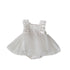 Summer Girls Flower-Embroidered And Hollow Out Strap White Onesies Dress-1