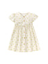 Baby Girls Single Breasted Plaid Lemons Print Short Sleeves Dress-5