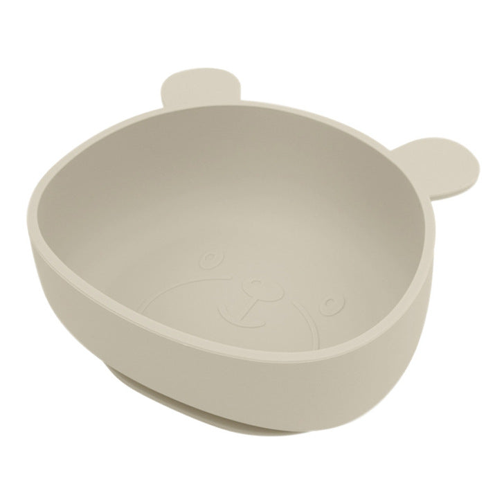 Baby Cartoon Panda Shape Complementary Food Training Silicone Bowl-4