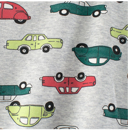 Baby Boys Automobile Cars Cartoon Crew Neck Long Sleeve Grey Pullover-5