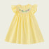 Summer Baby Kids Girls Sleeveless Birds Embroidery Yellow Dress-0