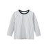 Baby Kids Boys Vertical Stripes Round Neck Long Sleeves Top-0