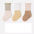 Baby Kids Unisex Patchwork Comfortable Mid-Calf Socks With Ribbed Cuffs Set-4