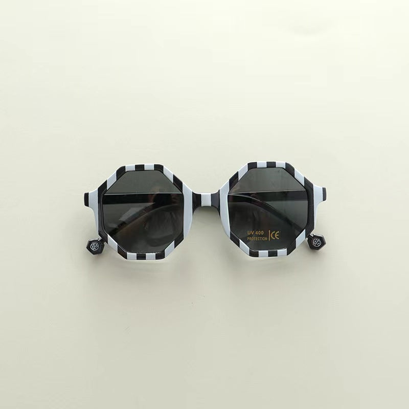 Kids Various Style Fashion Polygon Frame Sunglasses-5