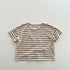 Summer New Arrival Kids Unisex Soft Comfortable Short Sleeves Striped Thin Top Casual T-Shirt-3