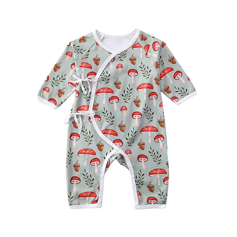 Newborn Autumn Belted Rompers Outfits-4