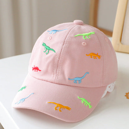 Baby Animal Embroidered Pattern Sunshade Peaked Hats-5