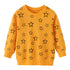 Baby Boy Solid Yellow Star Graphic Cotton Hoodie-0